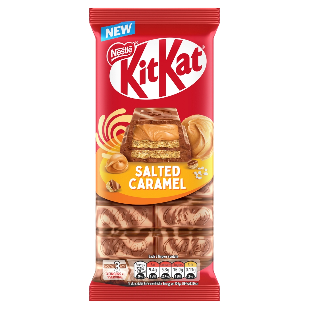 KITKAT SALTED CARAMEL UK 99GM KitKat Salted
