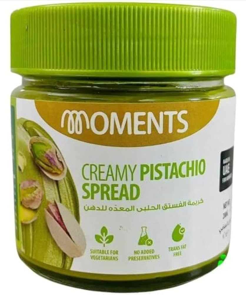 MOMENTS CREAMY PISTACHIO SPREAD 200GM pistachio spread